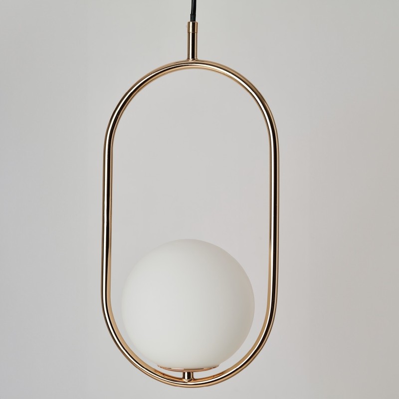 Lampa wisząca kula biały + złoty COCO 1 PENDANT AZ4981 - AZzardo - obrazek 4