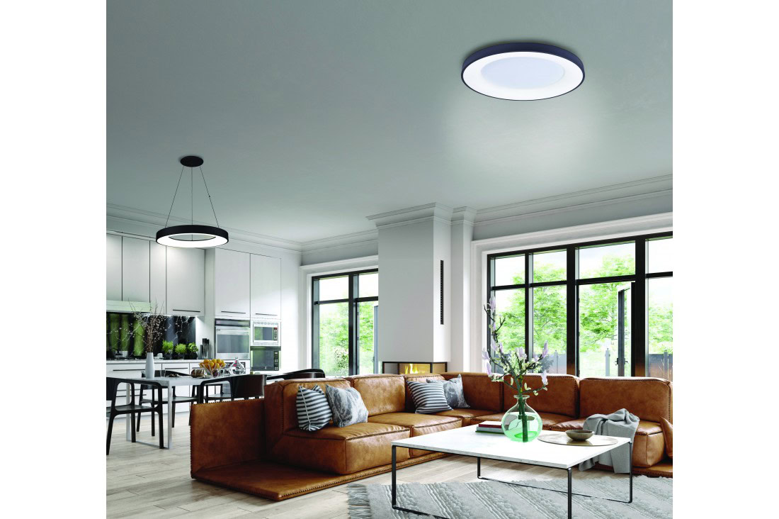 Lampa sufitowa na pilota czarna SANTANA TOP 60 CCT BK AZ4991 - AZzardo