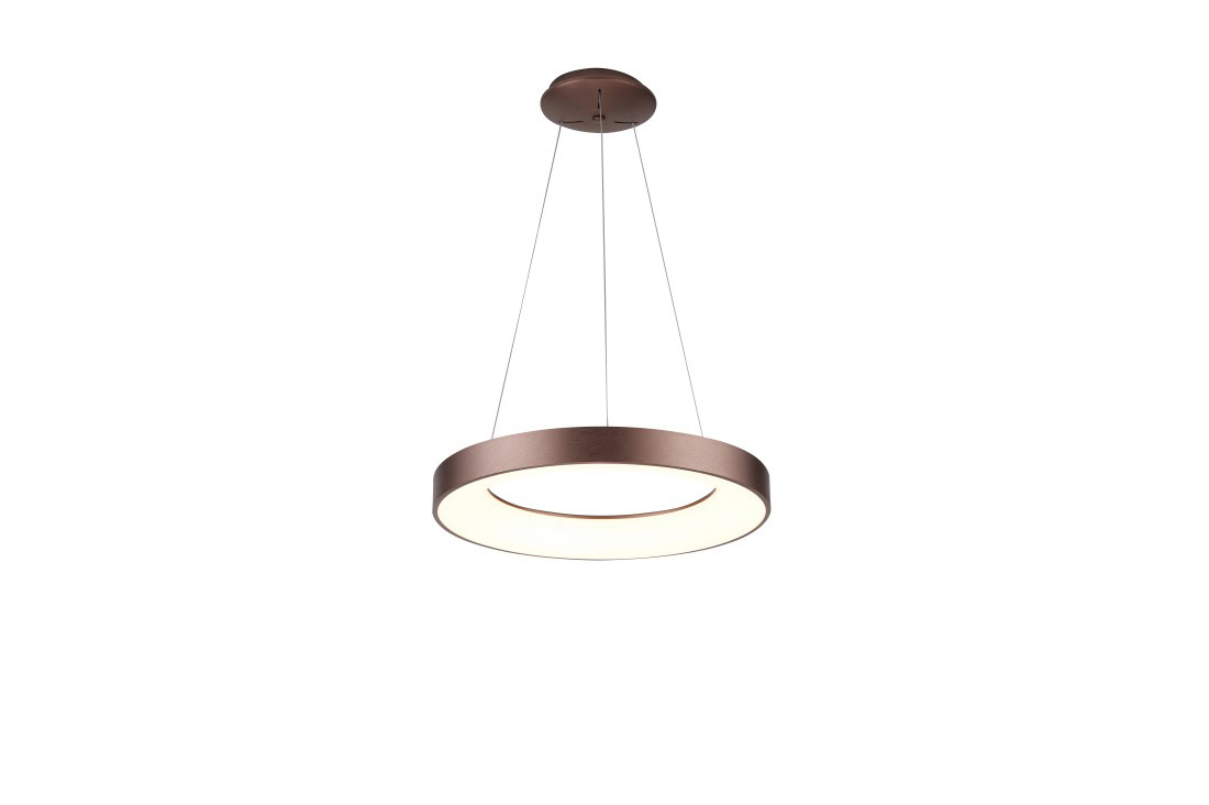 Lampa wisząca na pilota brązowa RING SANTANA 80 CCT AZ5011 - AZzardo