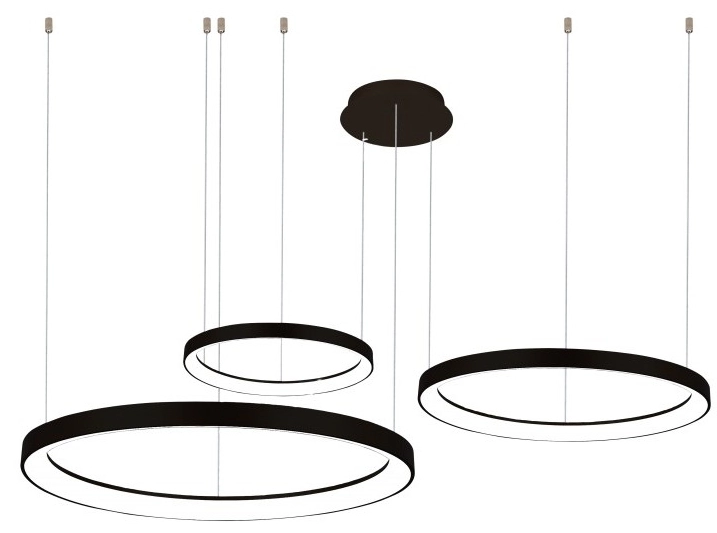Lampa wisząca RING AGNES PENDANT 38+58+78 DIMM CCT SWITCH BK AZ5024 - AZzardo