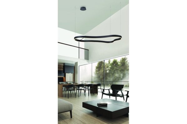 Duża designerska lampa wisząca do salonu MIRABELLA 120 3000K DIMM BK AZ5093 - AZzardo