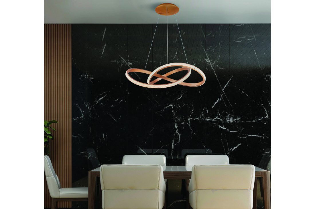 Lampa wisząca na pilota designerska złota INFINITY 80 CCT GO AZ5097 - AZzardo