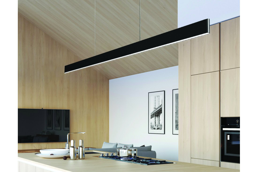 Lampa wisząca nowoczesna OLIVIER 120 3000K DIMM (10W+40W) BK AZ5109 - AZzardo