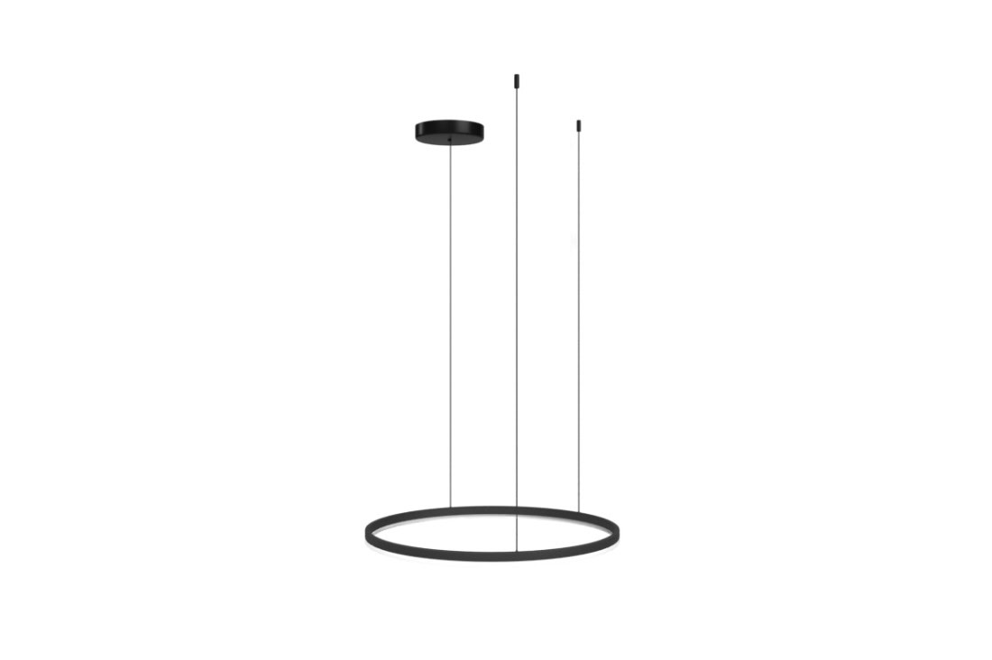 Lampa wisząca na pilota RING HALO czarna 120 CCT BK AZ5343 - AZzardo