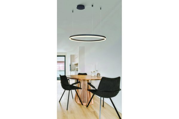 Lampa wisząca na pilota czarna RING HALO 150 CCT BK AZ5347 - AZzardo