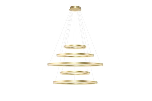 Lampa wisząca na pilota 5 okręgów RING HALO 150+120+100+80+60 CCT GO AZ5352 - AZzardo