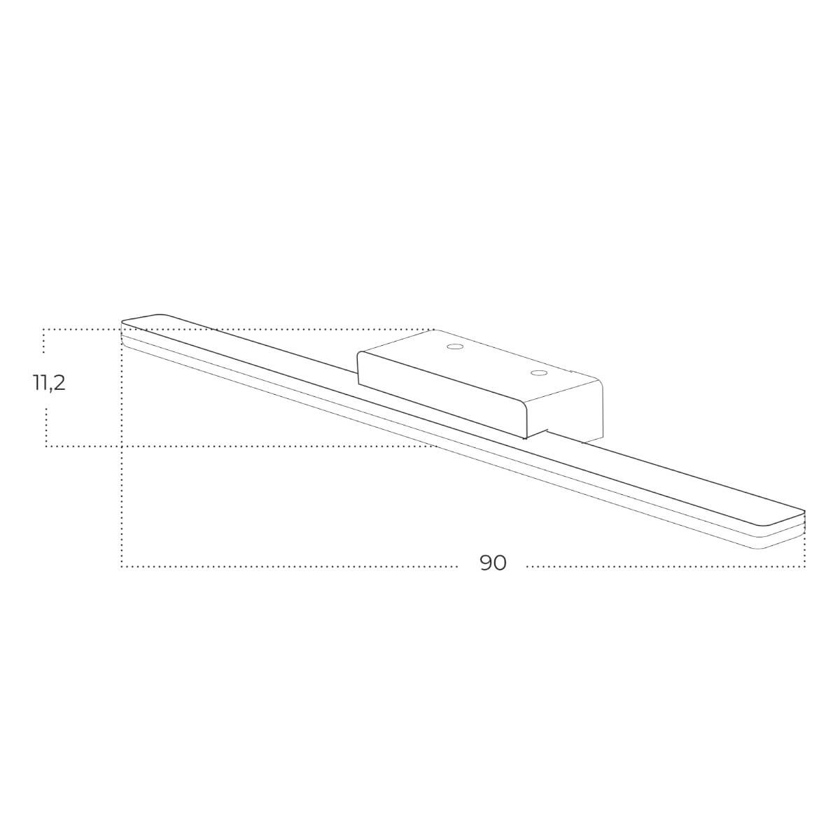 Kinkiet łazienkowy IP44 EPSILON 90 4000K biały AZ5695 - AZzardo - obrazek 3
