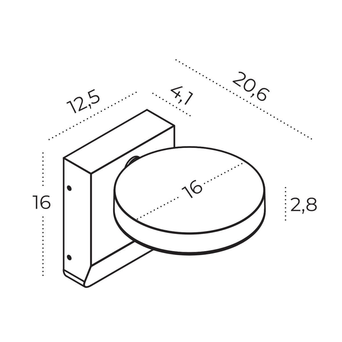 Kinkiet zewnętrzny IVER IP54 SENSOR 4000K DGR AZ5702 - AZzardo - obrazek 2