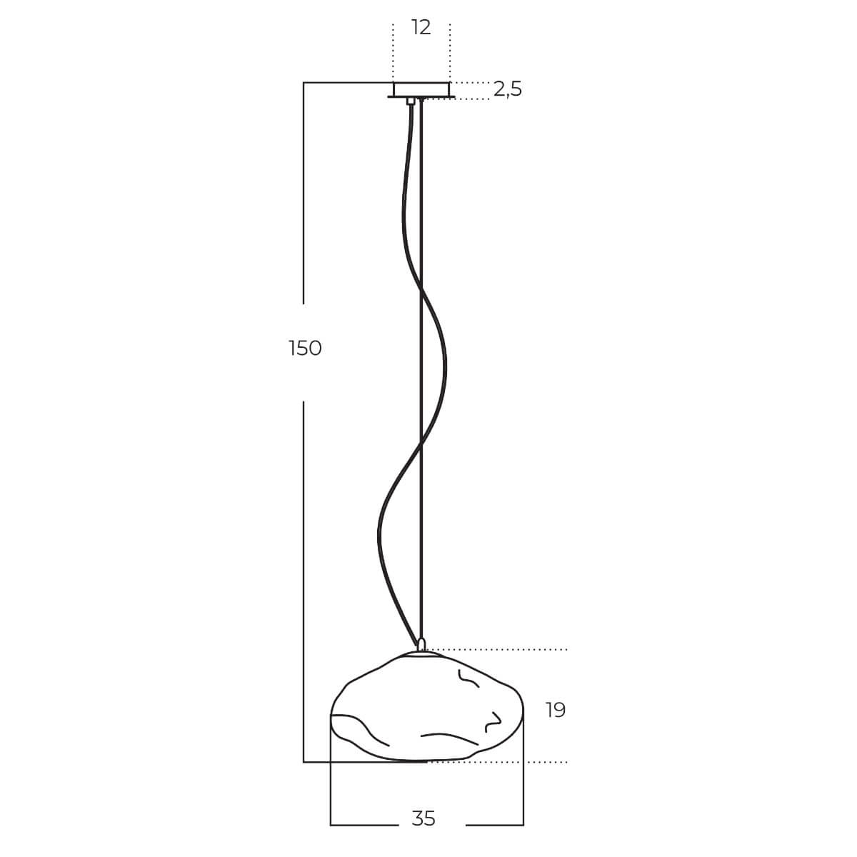 Lampa wisząca INES 35 złota AZ5763 - AZzardo - obrazek 4