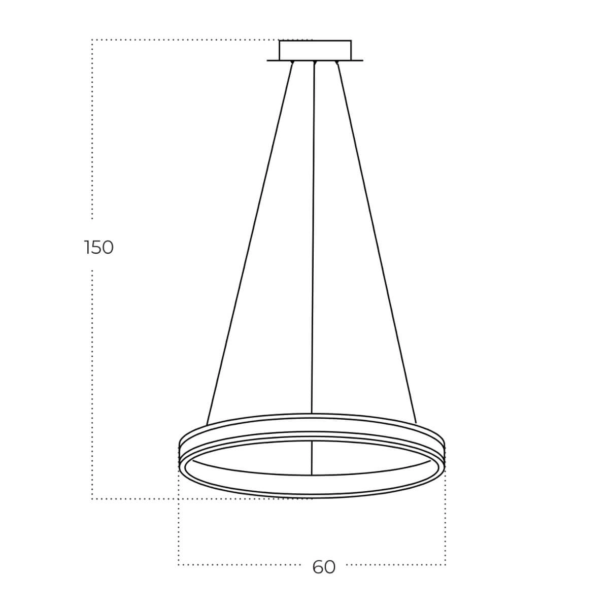 Lampa wisząca RIO 60 3-STEP DIMM LED czarna+miedziana AZ5777 - AZzardo - obrazek 5