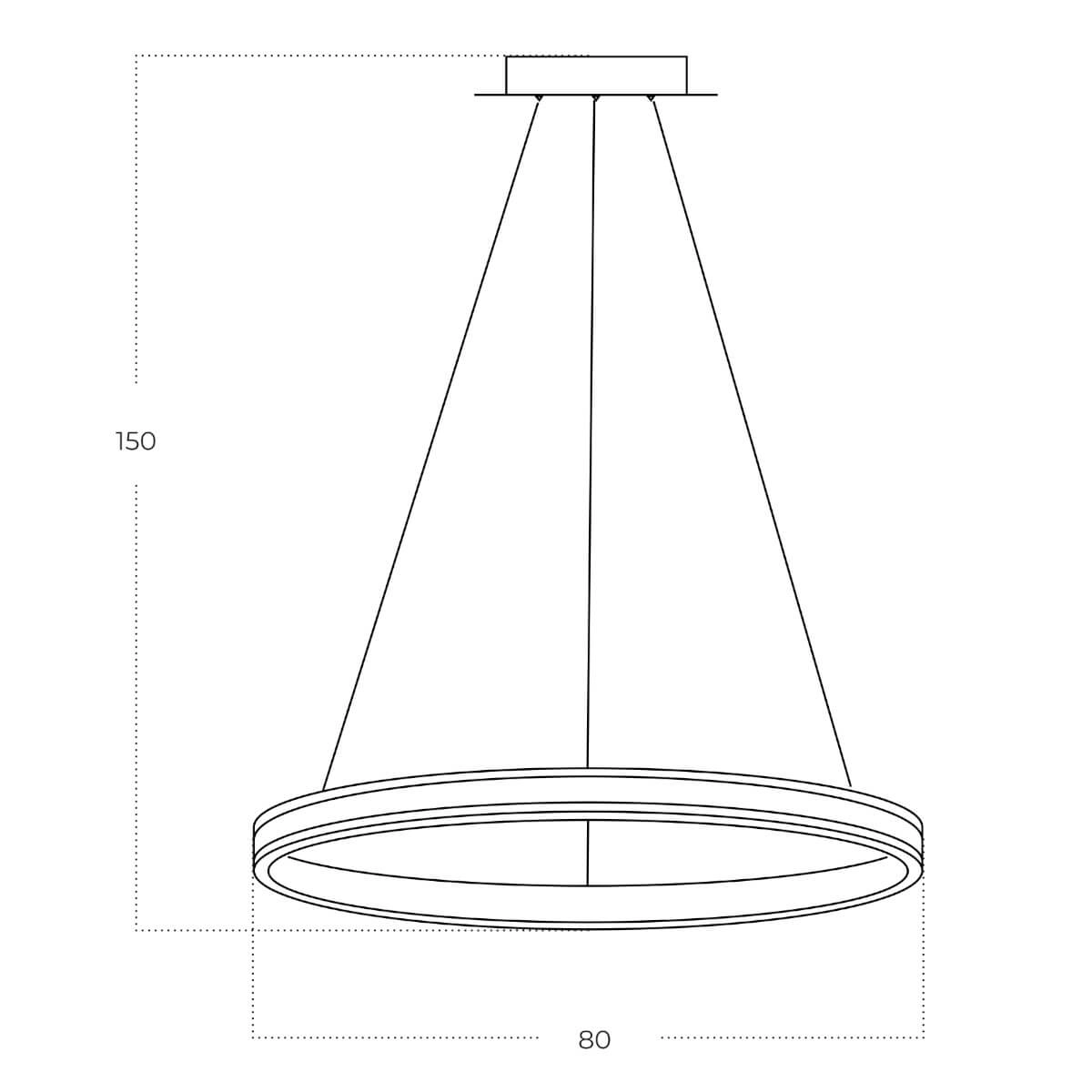 Lampa wisząca RIO 80 3-STEP DIMM LED czarna+miedziana AZ5778 - AZzardo - obrazek 5