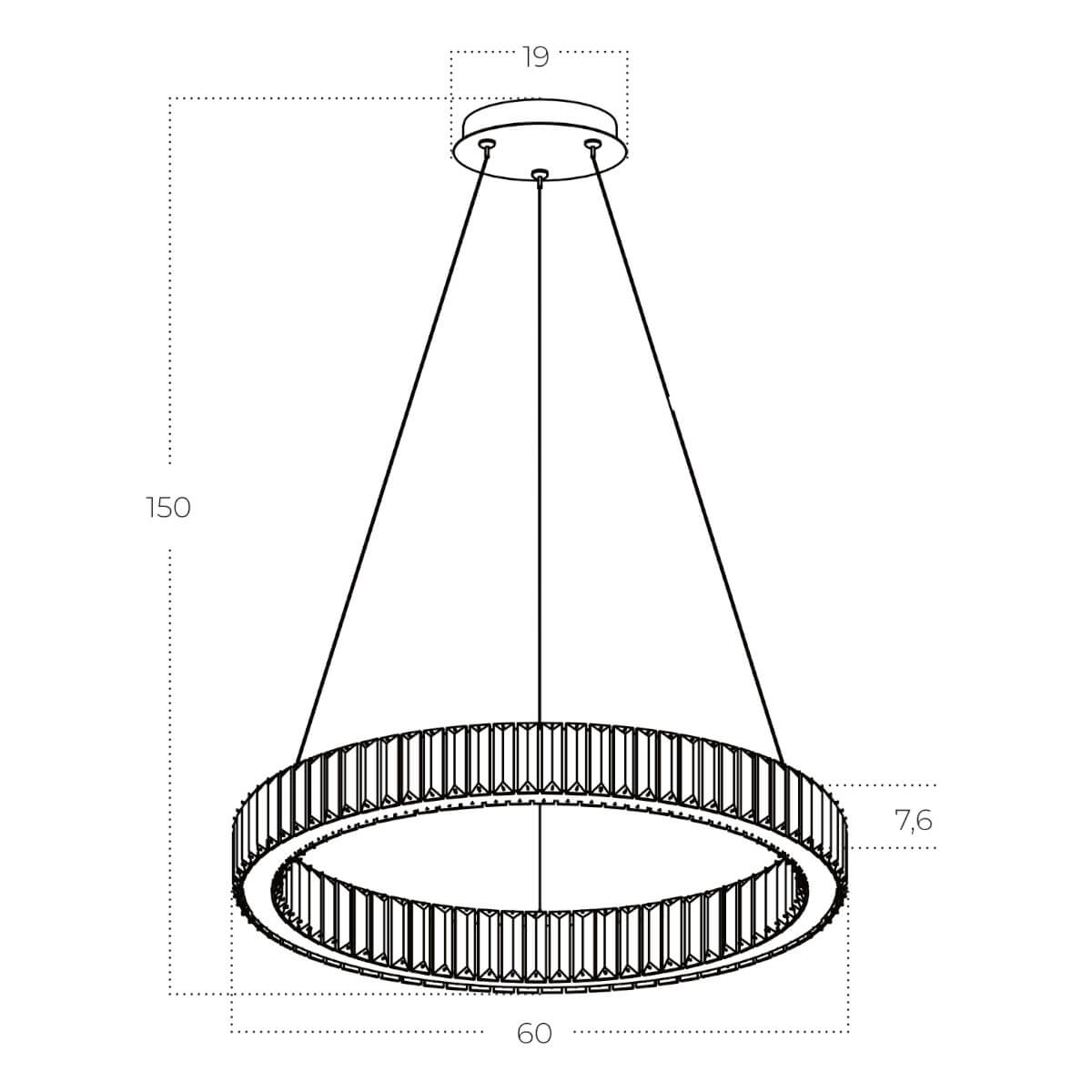 Lampa wisząca SPARK 60 DIMM złota AZ5788 - AZzardo - obrazek 3