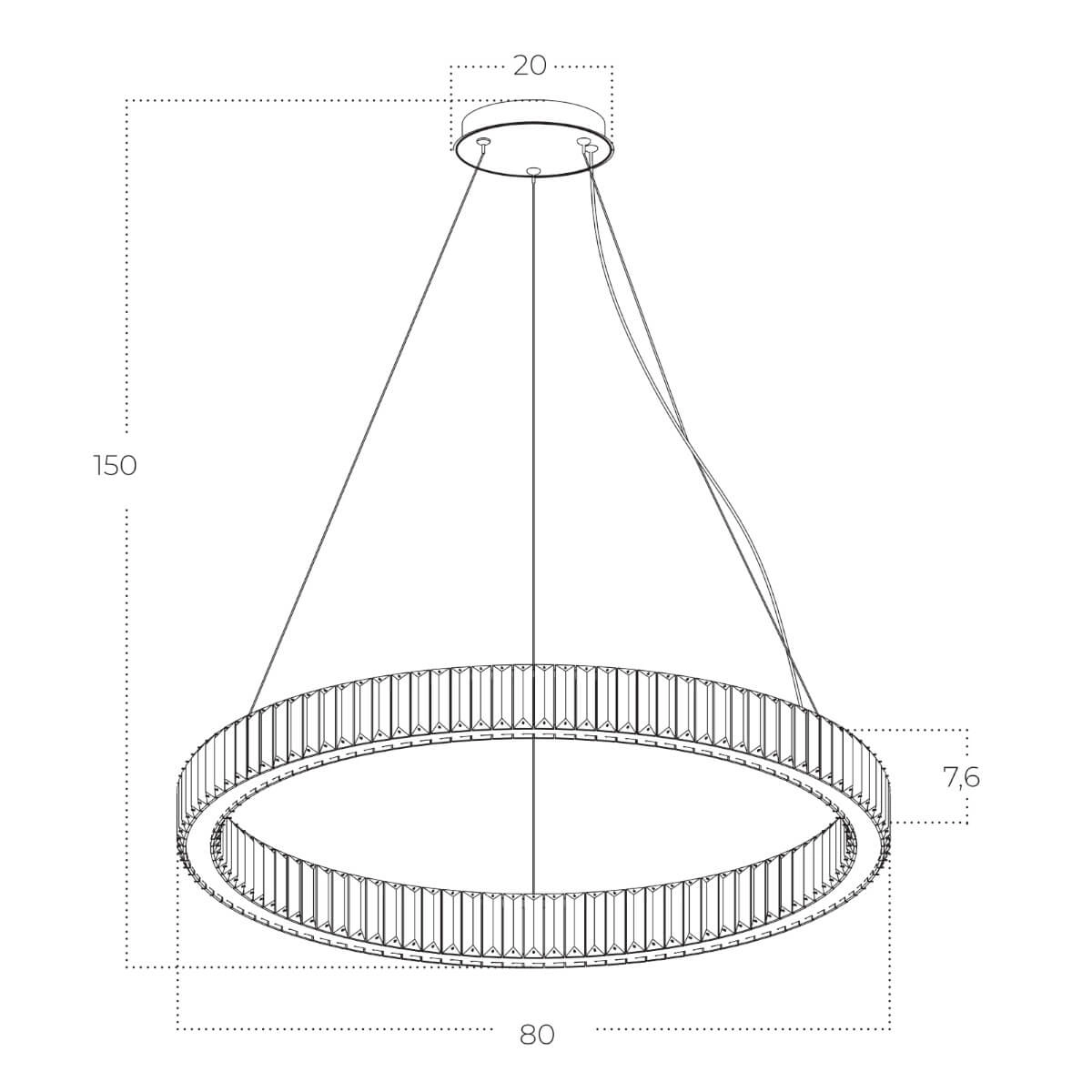 Lampa wisząca SPARK 80 DIMM chrom AZ5791 - AZzardo - obrazek 3