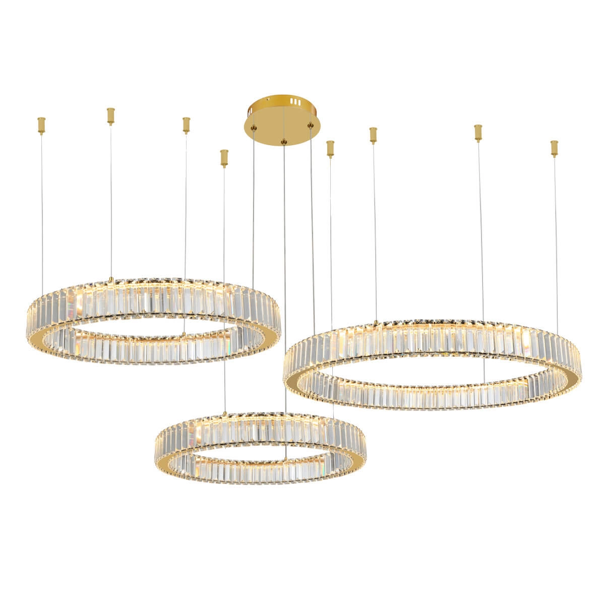 Lampa wisząca SPARK 40+60+80 DIMM złota AZ5794 - AZzardo - obrazek 2