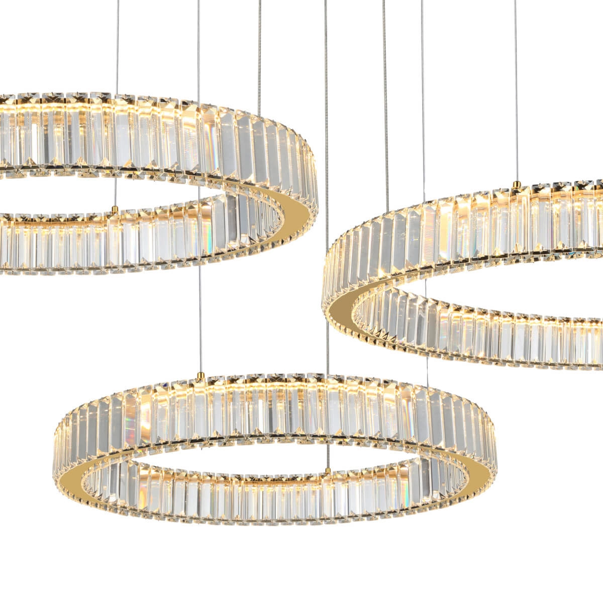 Lampa wisząca SPARK 40+60+80 DIMM złota AZ5794 - AZzardo - obrazek 3