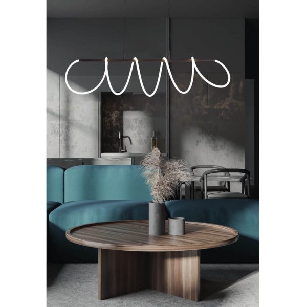 Lampa wisząca LED 3000K 75W ZIGZAK czarna AZ5827 - AZzardo