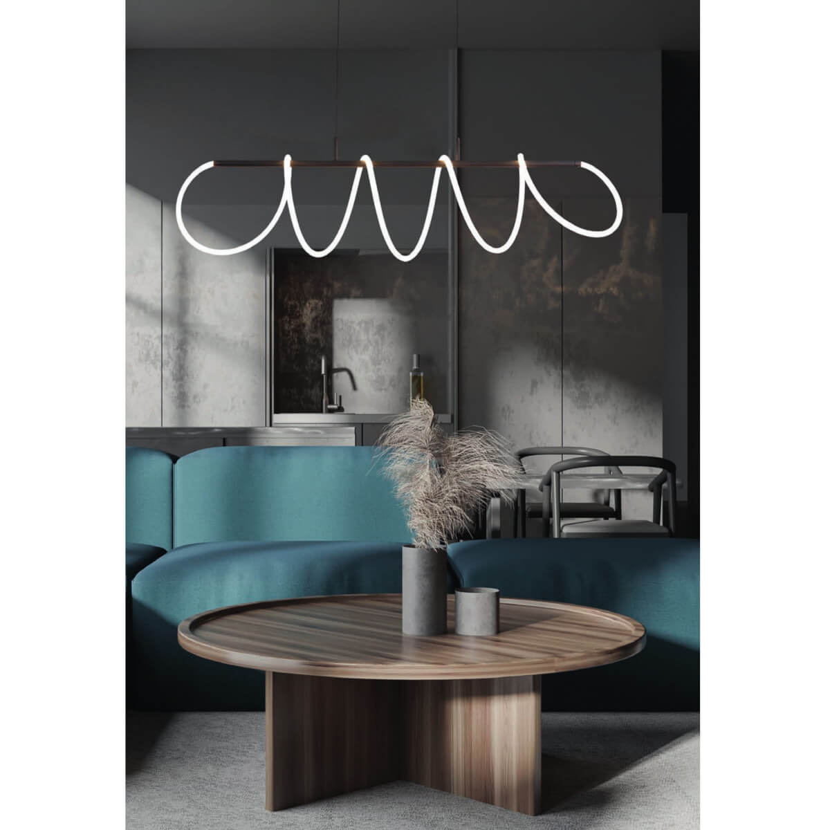 Lampa wisząca LED 3000K 75W ZIGZAK czarna AZ5827 - AZzardo