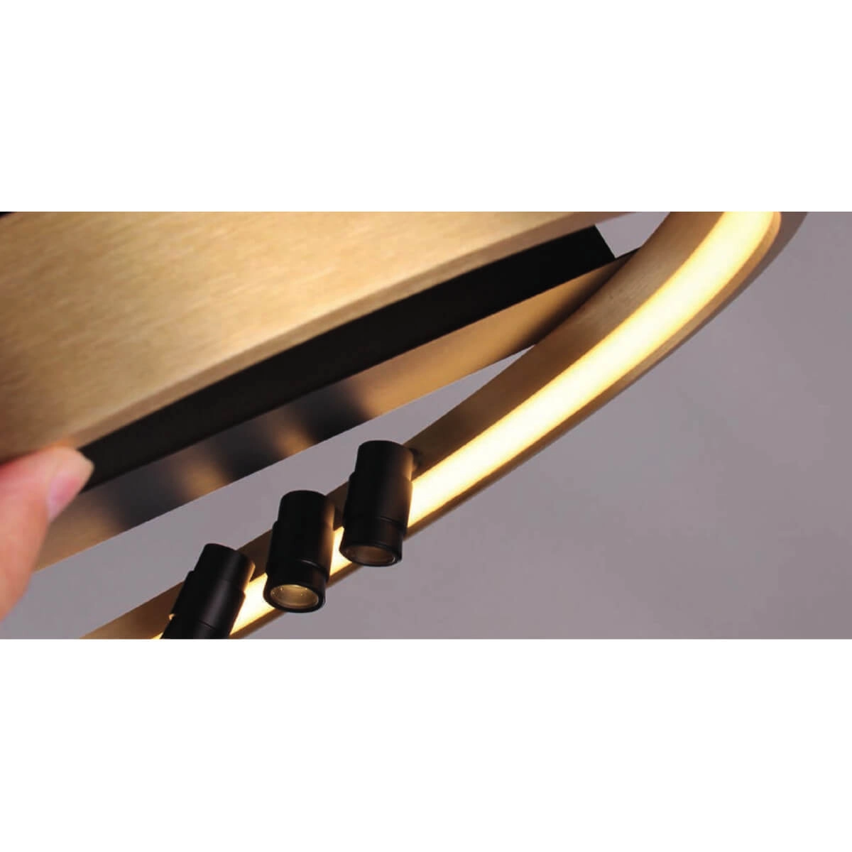 Lampa sufitowa czarno złoty SERAFINO 80 3-STEP DIMM AZ5833 - AZzardo - obrazek 2