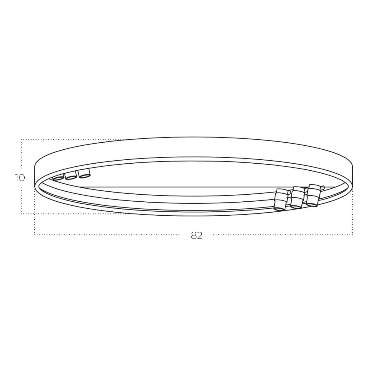 Lampa sufitowa czarno złoty SERAFINO 80 3-STEP DIMM AZ5833 - AZzardo - obrazek 4