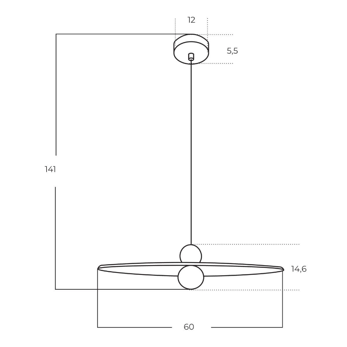 Lampa wisząca FREYA beżowa kapelusz DIMM AZ5907 - AZzardo - obrazek 5