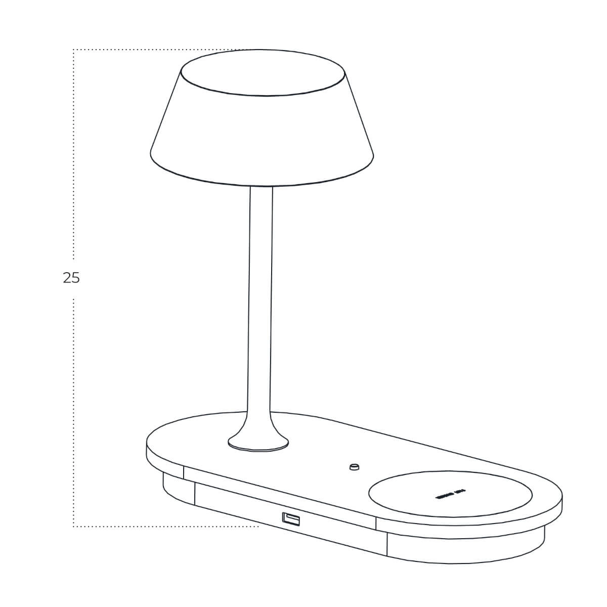 Lampa stołowa z funkcją ładowania FINO czarna AZ5913 - AZzardo - obrazek 4