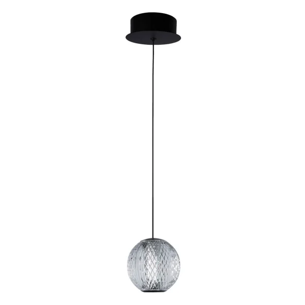 Lampa wisząca szklany klosz LED 3000K EDEM 1 czarna AZ6015 - AZzardo