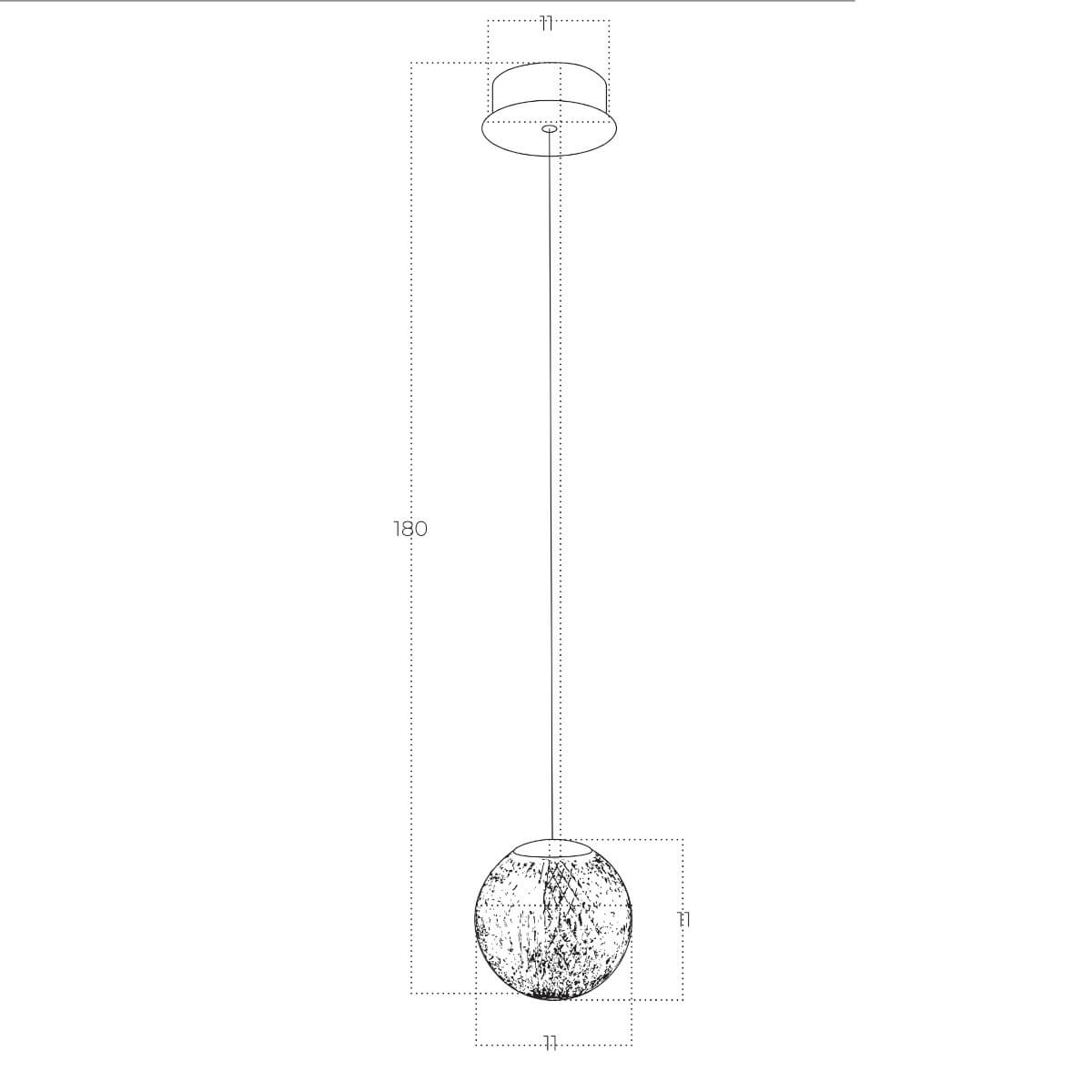 Lampa wisząca szklany klosz LED 3000K EDEM 1 czarna AZ6015 - AZzardo - obrazek 3