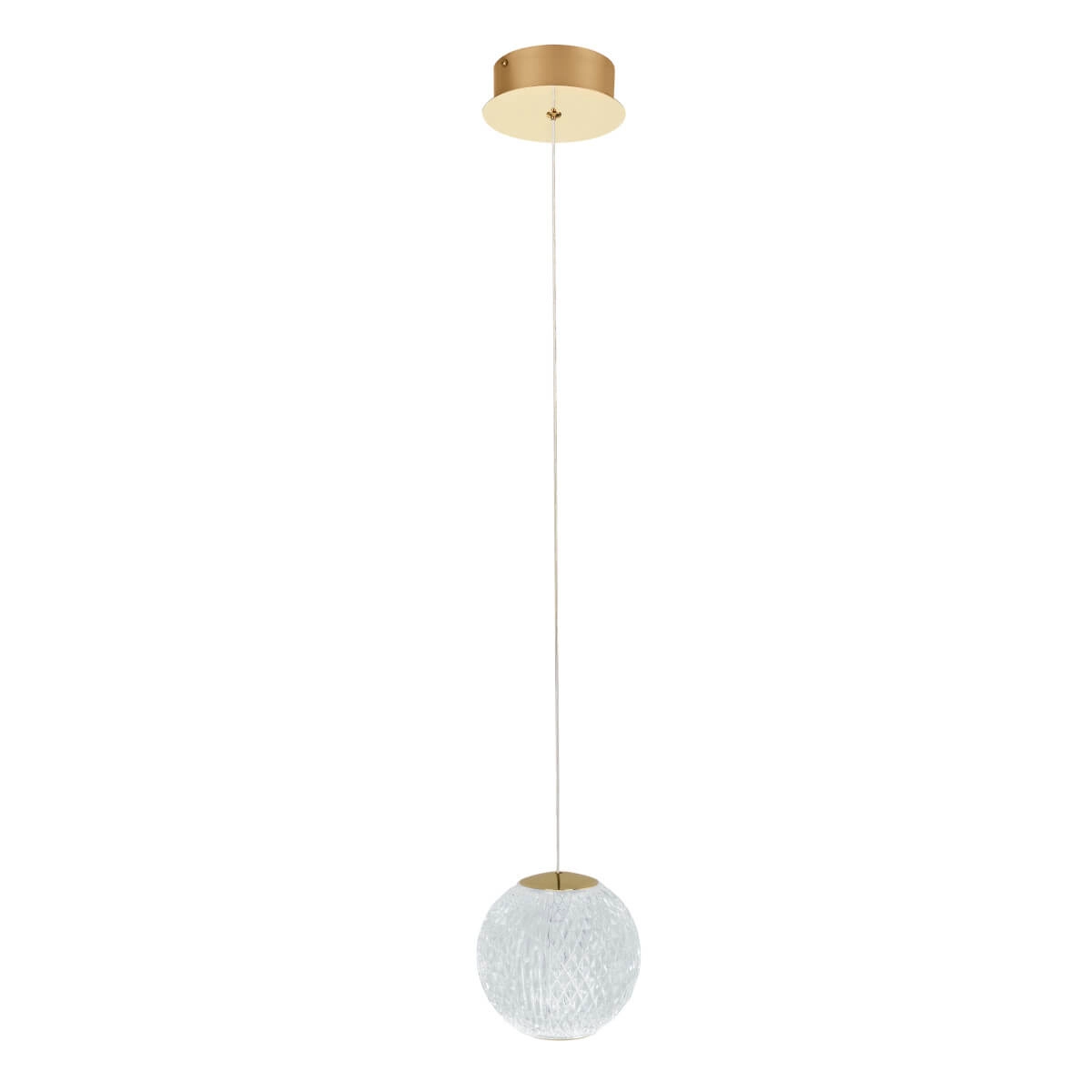 Lampa wisząca szklany klosz LED 3000K EDEM 1 złota AZ6016 - AZzardo