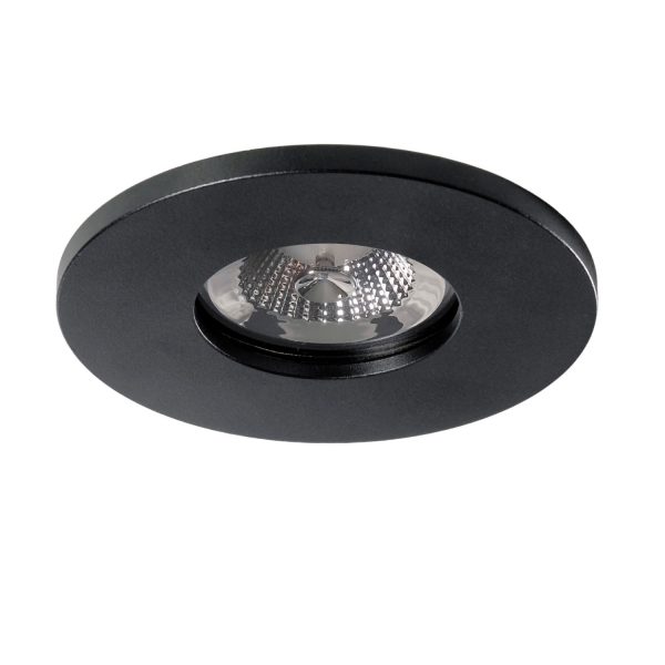 Lampa do wbudowania okrągła czarna KANT R IP44 BK AZ6046 - AZzardo