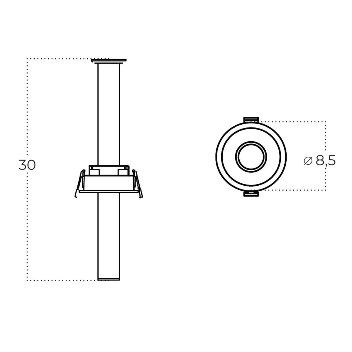 Lampa do wbudowania MILIS DIMM WH AZ6085 - AZzardo