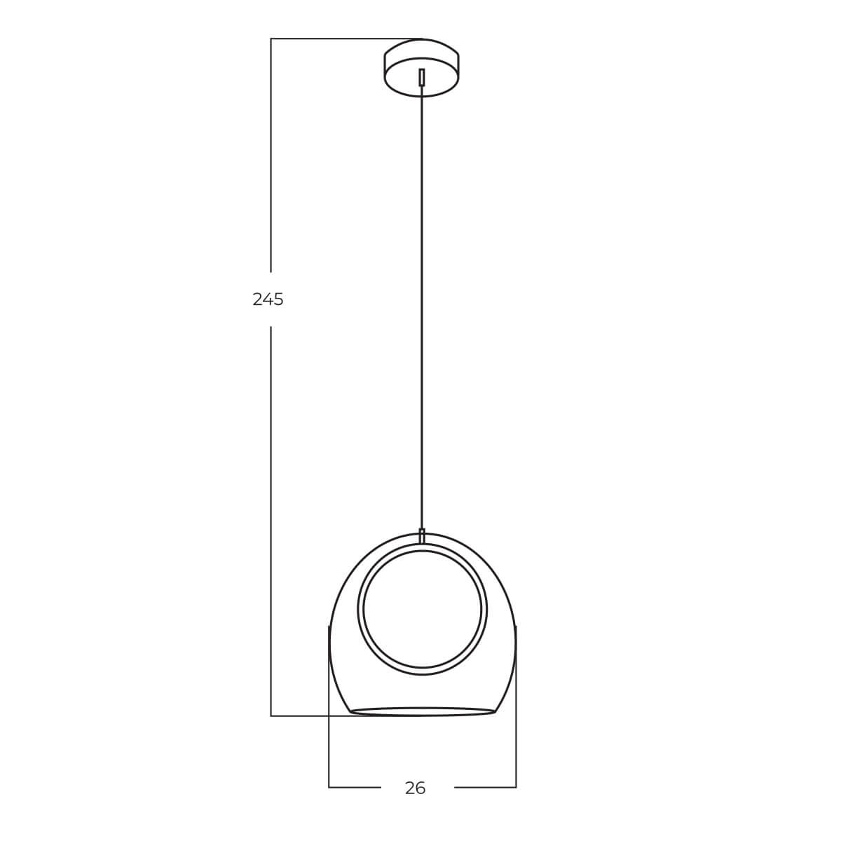 Lampa wisząca NICOLE AMBER AZ6197 - AZzardo - obrazek 3