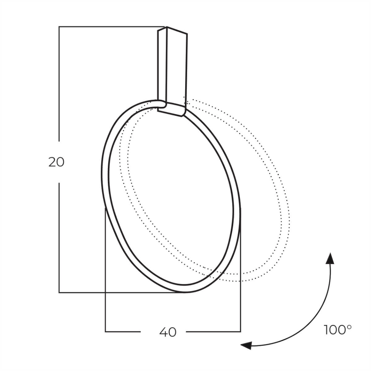 Lampa sufitowa metalowy okrąg CCT VINCENT 40 BK AZ6200 - AZzardo - obrazek 3