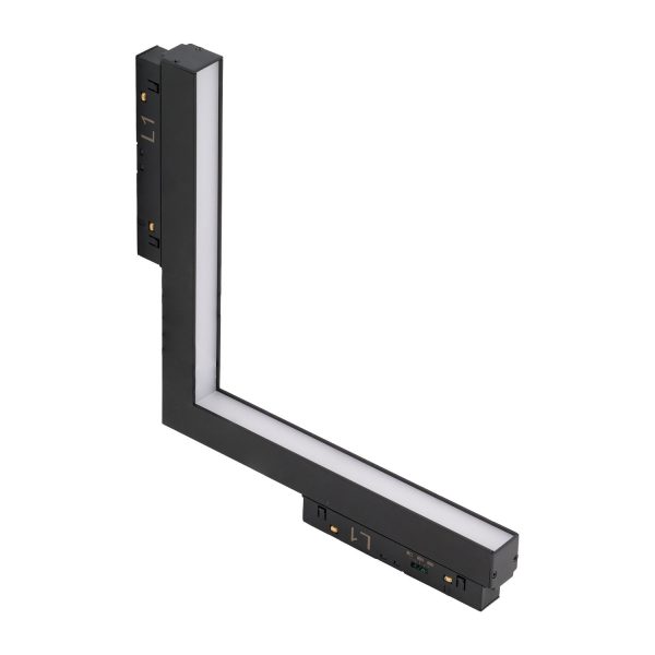Lampa do szyn magnetycznych ALFA SAGA 2LINE CORNER B 24W CCT SWITCH DIM BK AZ6245 - AZzardo