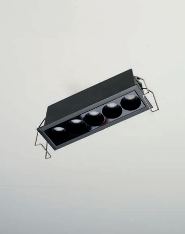 Lampa do wbudowania czarna TETRIS 5 GIPS 10W CCT DIMM BK AZ6276 - AZzardo