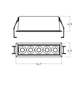 Lampa do wbudowania czarna TETRIS 5 GIPS 10W CCT DIMM BK AZ6276 - AZzardo - obrazek 2