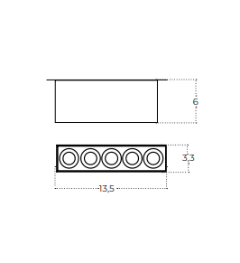 Lampa natynkowa TETRIS 5 10W CCT DIMM WH AZ6279 - AZzardo - obrazek 2