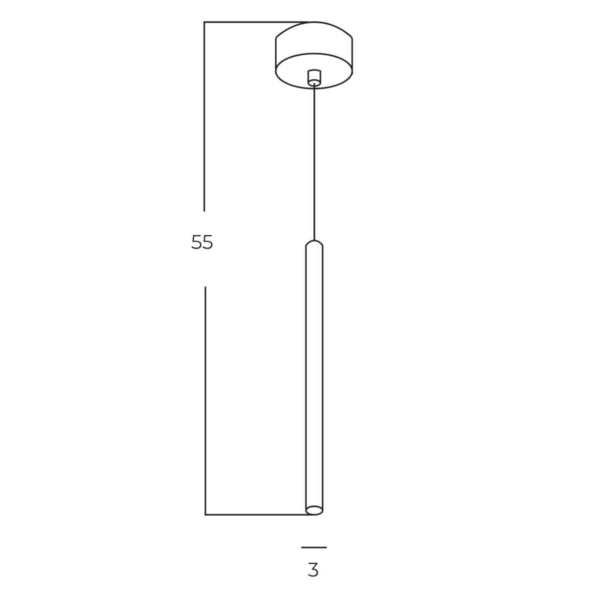Lampa wisząca VERNO 1 55 4000K biała AZ6311 - AZzardo - obrazek 3