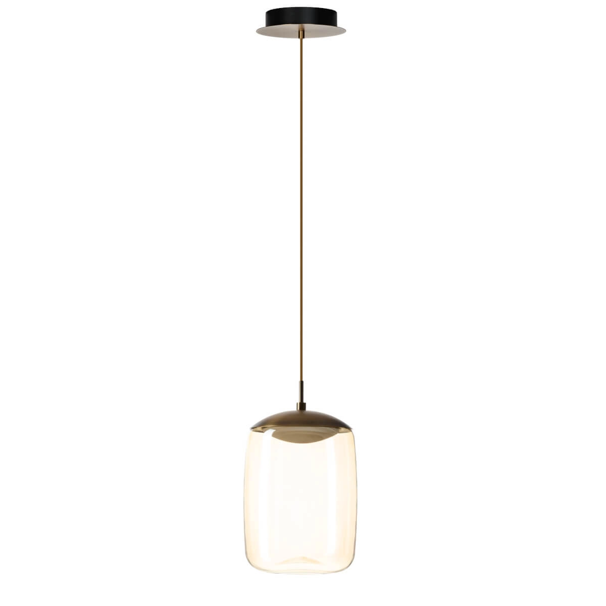 Lampa wisząca z szklanym kloszem brązowa HELENA D AZ6411 - AZzardo