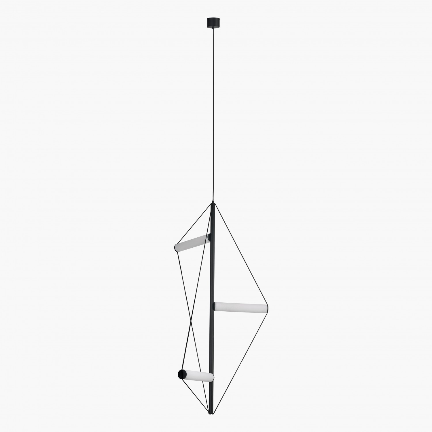 Lampa wisząca designerska na antresole lub klatkę schodową ORION czarna AZ6535 - AZzardo