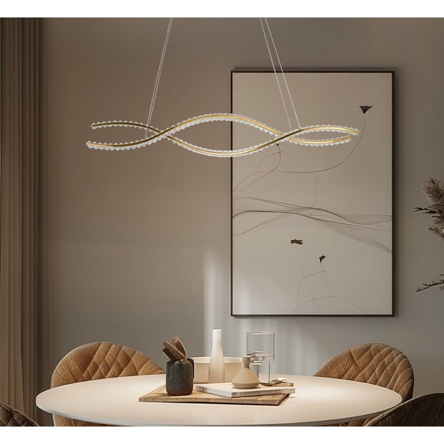 Lampa wisząca SPARK WAVES 120 CCT DIMM złoty AZ6563 - AZzardo - obrazek 2