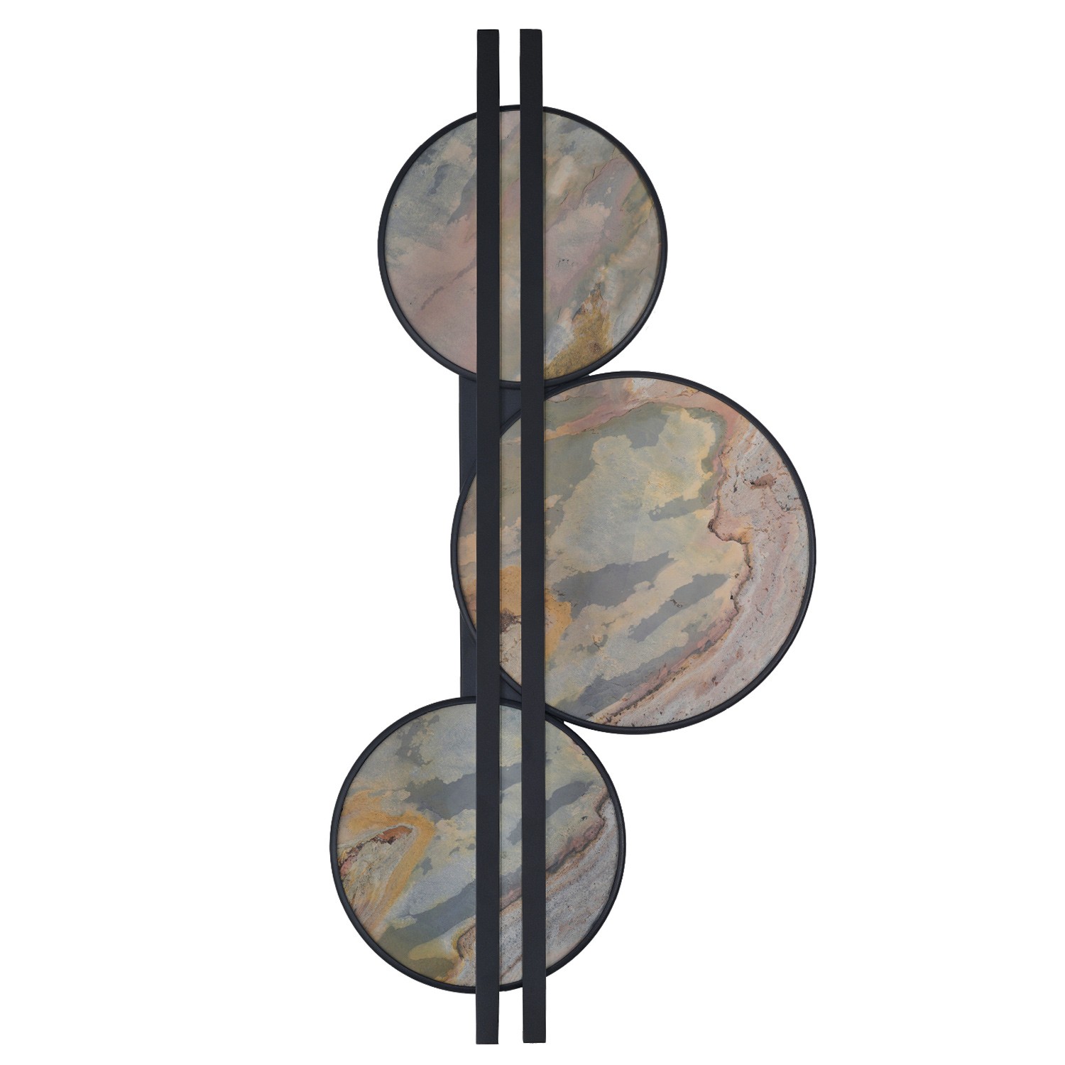 Kinkiet designerski 3 okręgi ścienna MOONS WALL AZ6666 - AZzardo