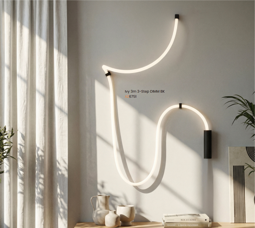 Lampa wisząca IVY 3m 3-STEP DIMM BK AZ6751 - AZzardo