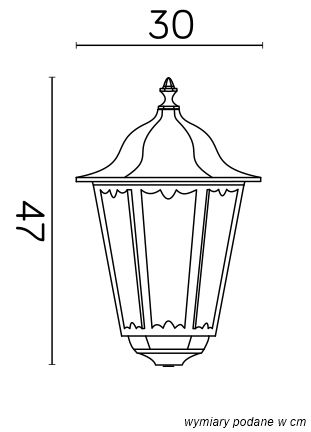 Klosz do lampy zewnętrznej RETRO MAXI - K 1018 BD - SU-MA - obrazek 4