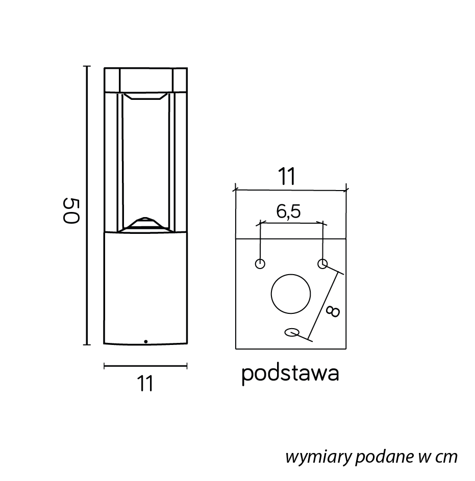 Lampa stojąca zewnętrzna FAN KWADRAT FKW-500 - SU-MA - obrazek 5