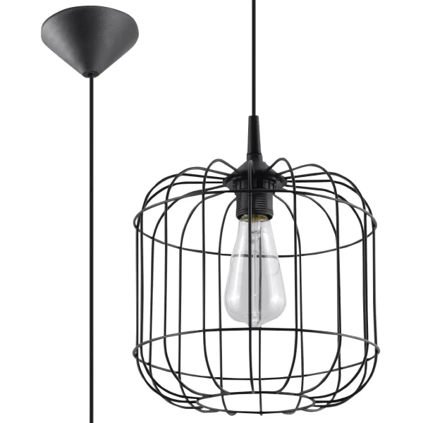 Lampa wisząca CELTA czarna SL.0296 - Sollux