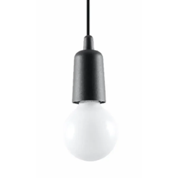 Lampa wisząca DIEGO 1 czarna SL.0572 - Sollux