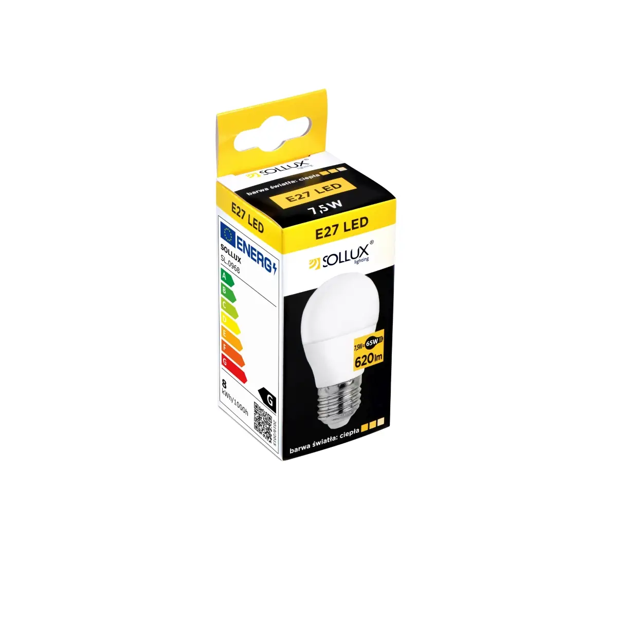 Żarówka LED E27 3000K 7,5W 620lm SL.0968 - Sollux - obrazek 3