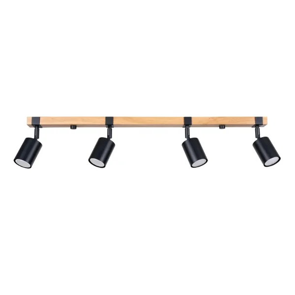 Plafon FAGER 4L czarny SL.1346 - Sollux
