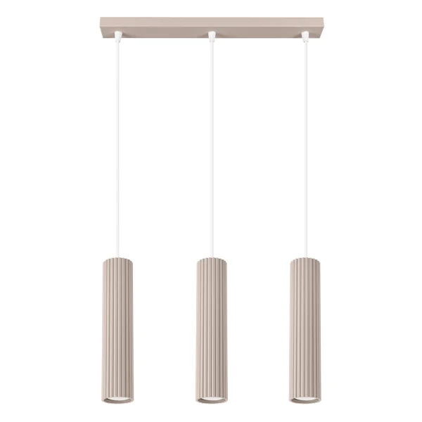 Lampa wisząca KARBON 3L taupe SL.1774 - Sollux