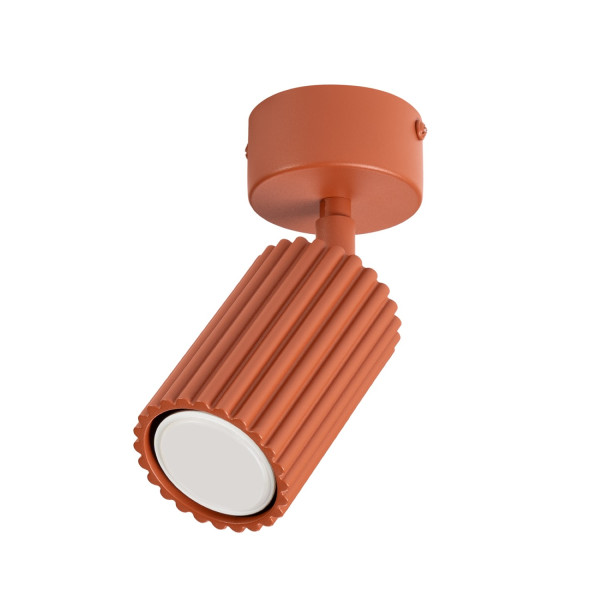 Plafon aluminiowy kwadratowy czerwony 10cm KARBON 1 z serii KARBON SL.1916 - Sollux Lighting